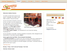 Tablet Screenshot of optima-tenerife.com